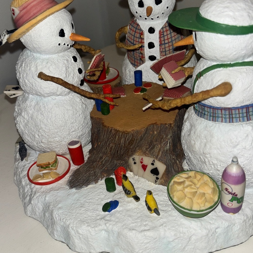 Lenox Snowman Game Night Figurine